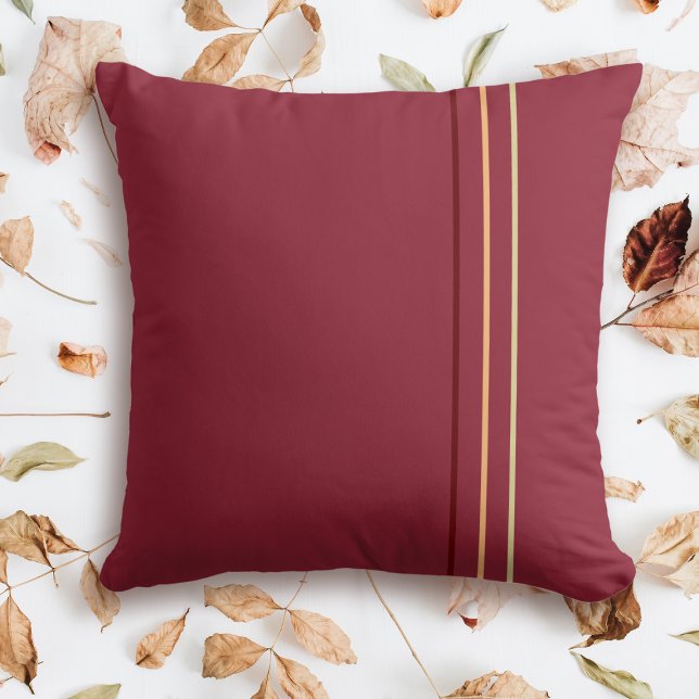 Minimalist Dark Red Autumnal Cushion (Creator Uploaded)