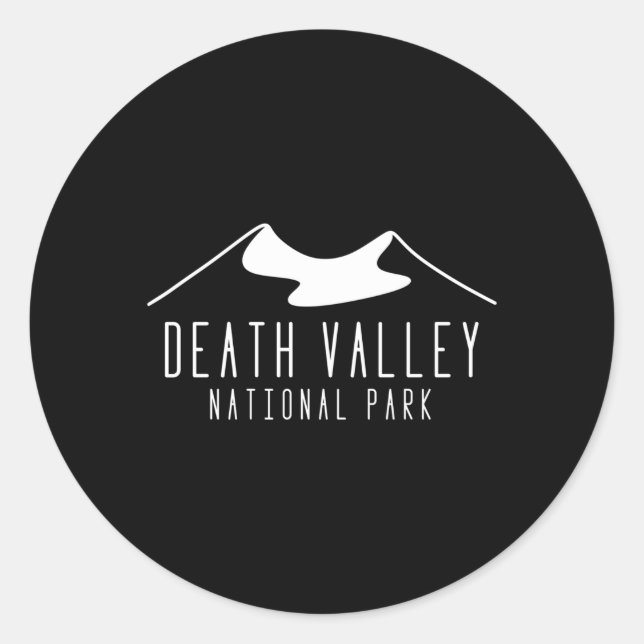 Minimalist Death Valley National Park Classic Round Sticker (Front)