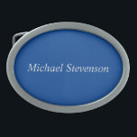 Minimalist Deep Blue Modern Plain Belt Buckle<br><div class="desc">This template can be customised to meet all professional occupations.</div>