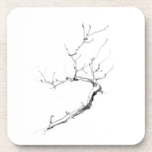 Minimalist Delicate Tree Branch Coaster