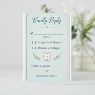 Minimalist Dental Hygiene Graduation RSVP Card C