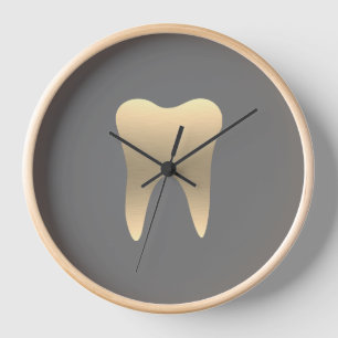 Minimalist Dental Wood Framed Large Clock