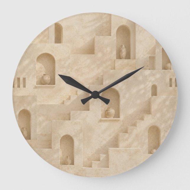 Minimalist Desert Architecture Wall Clock (Front)