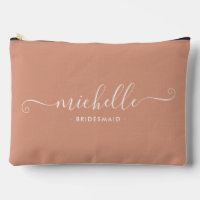 Minimalist Desert Coral Personalised Bridesmaid