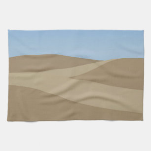 Minimalist Desert Dunes Landscape Tea Towel