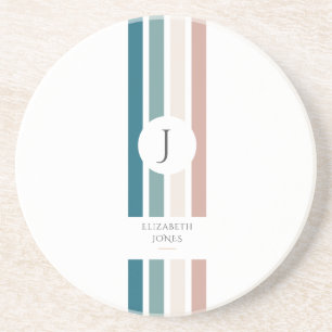 Minimalist design in pastel colors coaster