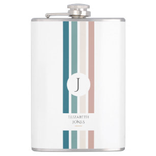 Minimalist design in pastel colors hip flask