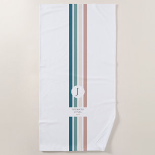 Minimalist design in pastel colours beach towel