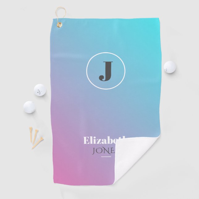 Minimalist design in pastel colours golf towel (InSitu)