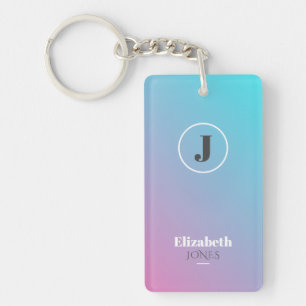 Minimalist design in pastel colours key ring