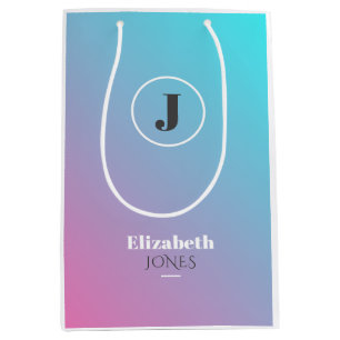 Minimalist design in pastel colours medium gift bag