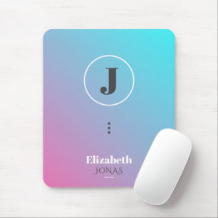 Minimalist design in pastel colours mouse pad