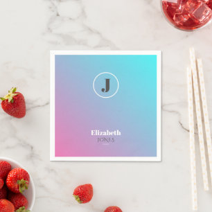 Minimalist design in pastel colours napkin