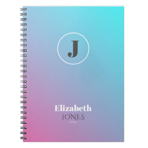 Minimalist design in pastel colours notebook