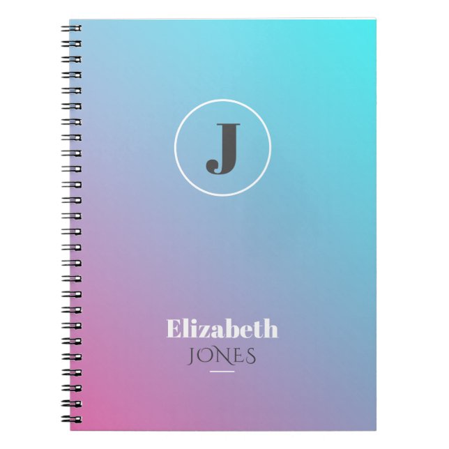 Minimalist design in pastel colours notebook (Front)