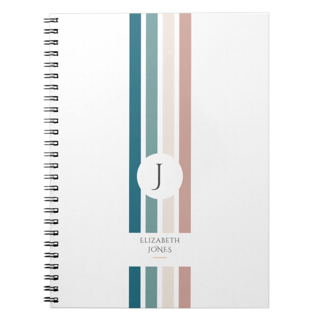 Minimalist design in pastel colours notebook (Front)