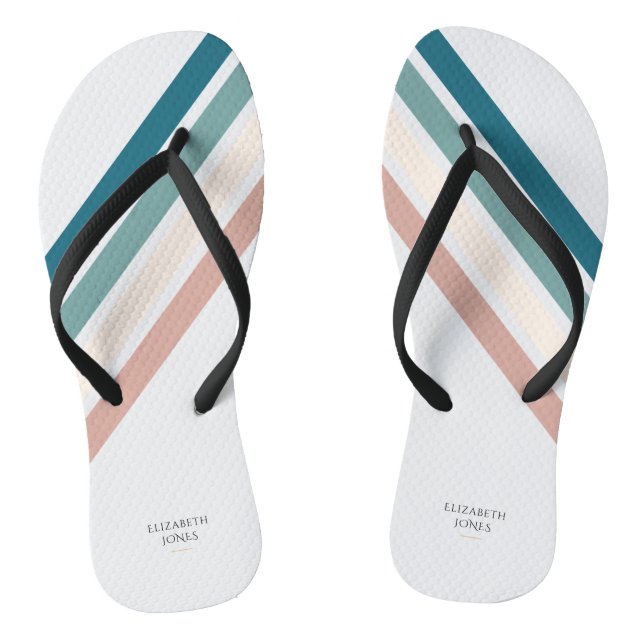 Minimalist design in pastel colours thongs (Footbed)