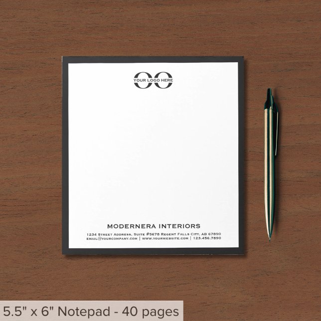 Minimalist Design Notepad with Custom Logo (Creator Uploaded)