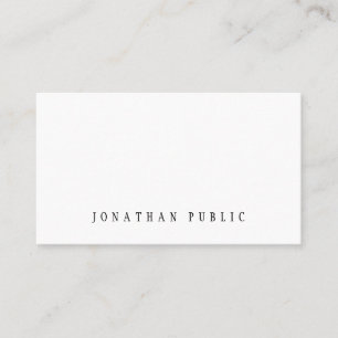 Minimalist Design Professional Modern Plain Chic Business Card