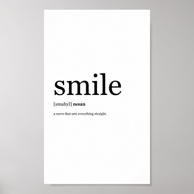 Minimalist Design Smile Poster (Front)