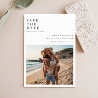 Minimalist Destination QR Code Wedding Photo