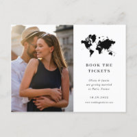 Minimalist Destination Wedding Photo Save the Date
