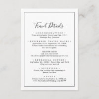 Minimalist Destination Wedding Travel Details