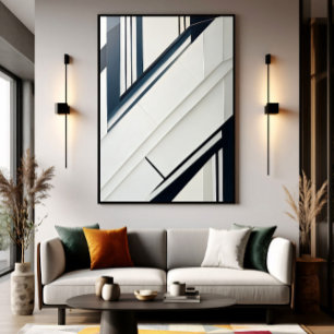 Minimalist Diagonal Geometry Poster