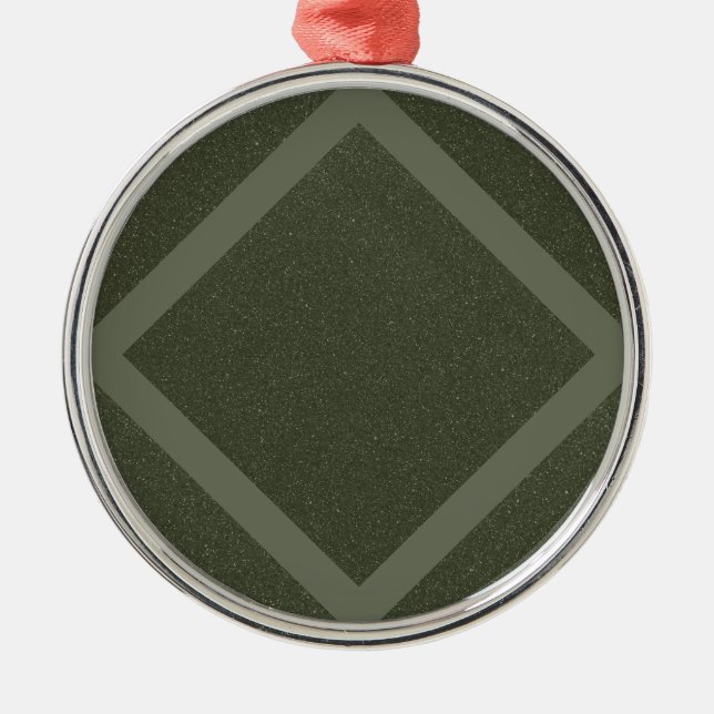 Minimalist Diamond Moss Green Ornament (Front)