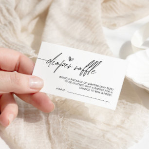 Minimalist Diaper Raffle Enclosure Card