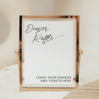 Minimalist Diaper Raffle Sign