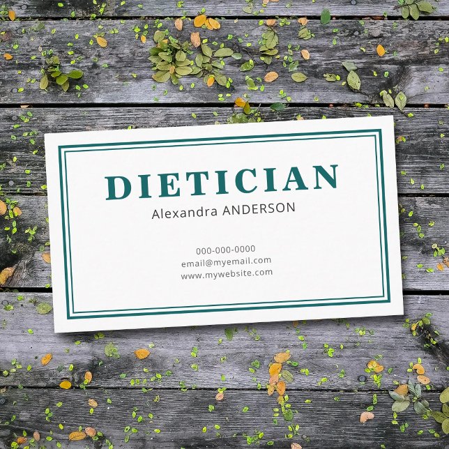 Minimalist Dietitian Business Card (Minimalist Dietitian Business Card)