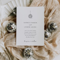 Minimalist Disco Ball | Black and White Wedding