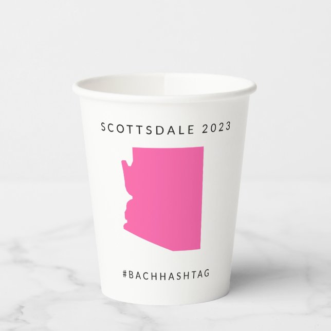 Minimalist "Disco in the Desert" Bach Paper Cups (Left)