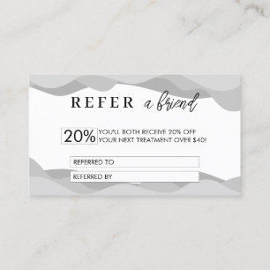 Minimalist Discount Refferal Card Refer a Friend