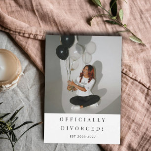 Minimalist Divorce Announcement Photo Card