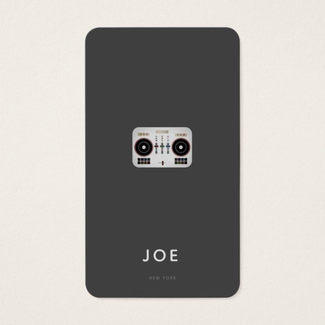Minimalist DJ Logo Business Card (Front)