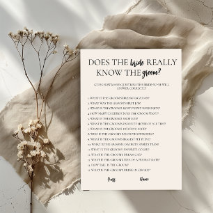 Minimalist Does The Bride Really Know The Groom Invitation