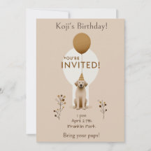 Minimalist Dog Birthday