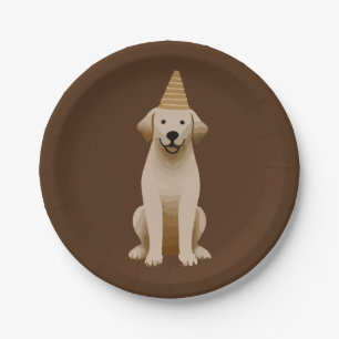 Minimalist Dog Birthday Paper Plate