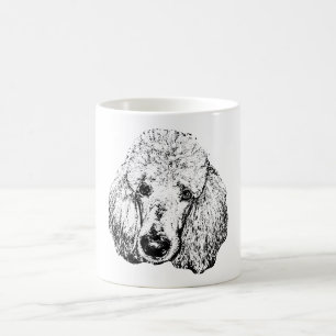 Minimalist Dog Head Mug – Ink Line Art Design
