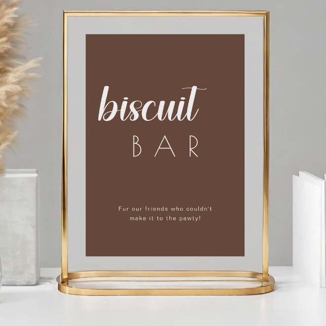 Minimalist Dog Treat Favour Biscuit Bar Wedding Pedestal Sign (Creator Uploaded)