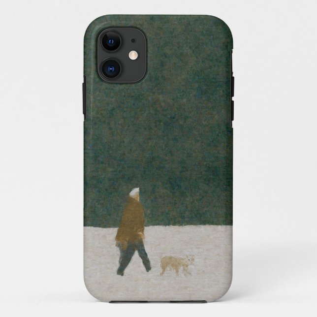 Minimalist Dog Walker Mobile Case (Back)