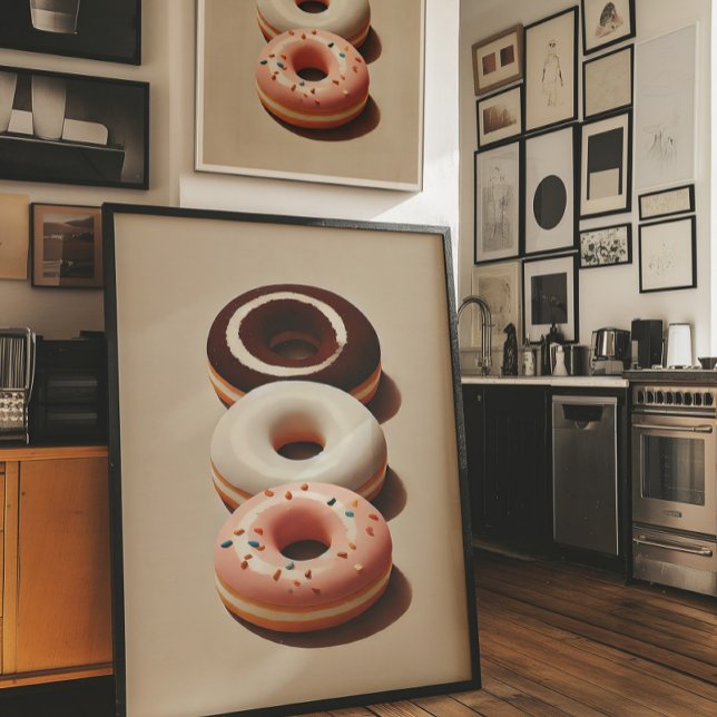 Minimalist Donut Aesthetic Wall Art Poster (Creator Uploaded)