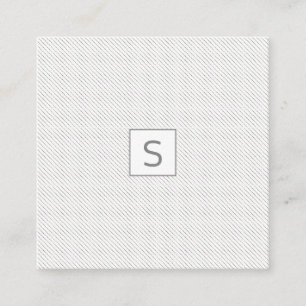 Minimalist Dotted Pattern Modern Simple MONOGRAM Square Business Card