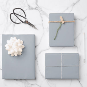 Minimalist dove grey plain solid colour modern chi wrapping paper sheet