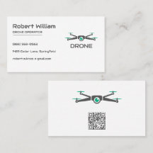 Minimalist Drone | Modern UAV Operator QR Code 