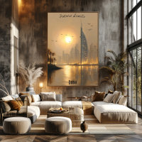 Minimalist Dubai Skyline Poster – Middle Eastern