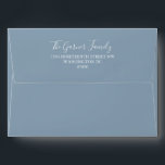 Minimalist Dusty Blue Matching Bat Mitzvah  Envelope<br><div class="desc">Minimalist Classic Dusty Blue Matching Bat Mitzvah Envelope with Preprinted Return Address</div>