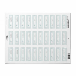 Minimalist Dusty Blue Oh Baby Elephant Baby Shower Return Address Label